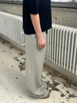 Design By Si Donna oversized glimmer bukser - Lysegrå Hot