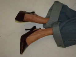 Design By Si Donnatella slingback hæle - Mørkerød Clearance