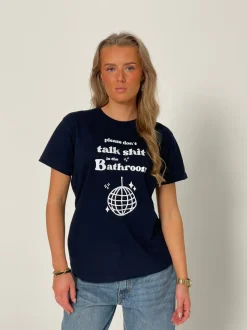 Design By Si Don't talk shit oversized tee - Navy New