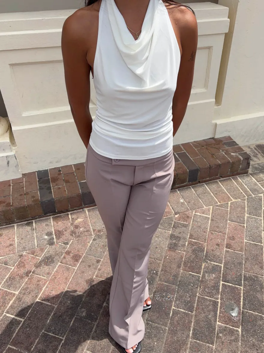 Design By Si Dora halterneck top - Hvid