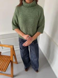 Design By Si Dubleo striktrøje med korte ærmer - Grøn Clearance