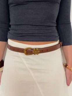 Design By Si Dusk bælte - Brun/guld New
