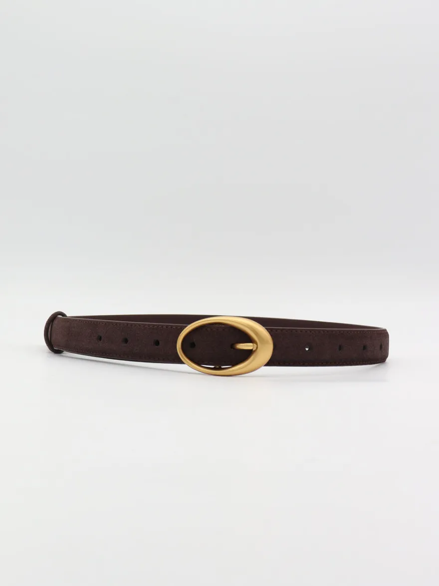 Design By Si Earth bælte - Mørkebrun/guld Clearance
