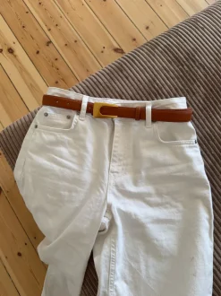 Design By Si Edge bælte - Brun/guld Outlet