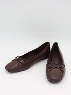 Design By Si Eline ballerinaer med detaljer - Mørkebrun Sale