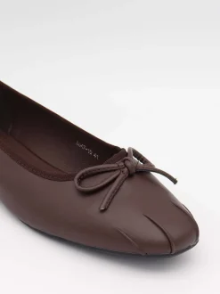 Design By Si Eline ballerinaer med detaljer - Mørkebrun Sale