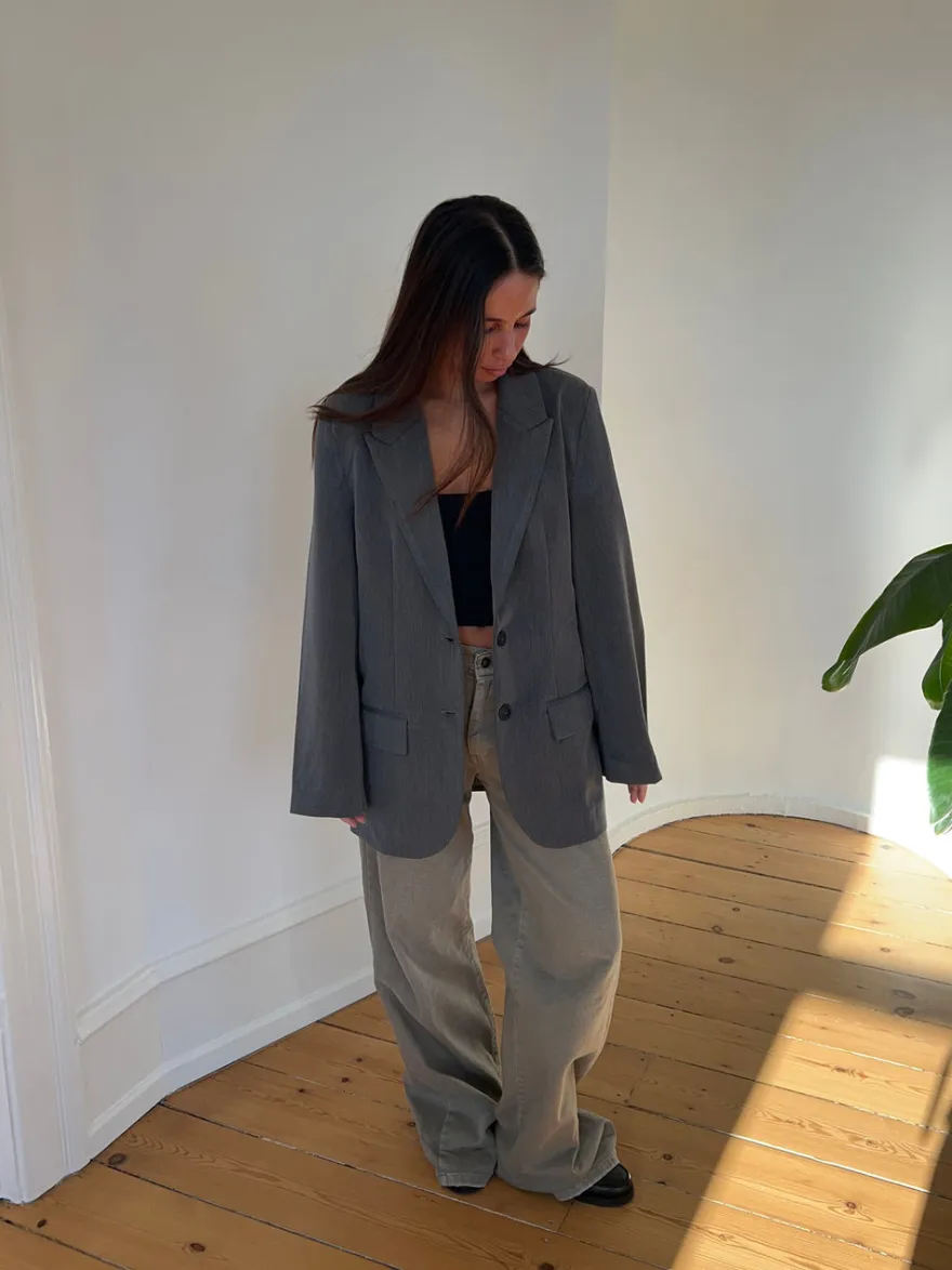 Design By Si Epsilia oversized blazer - Grå Best
