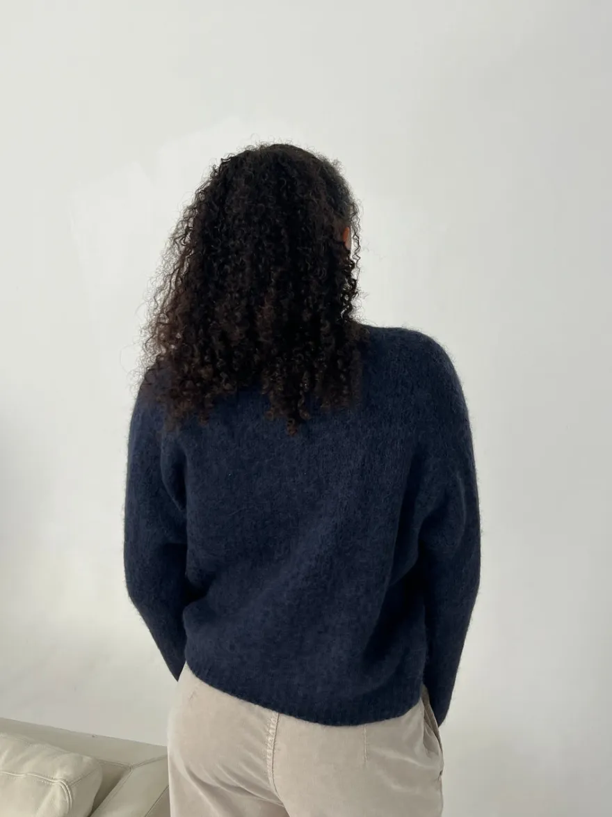 Design By Si Esma striktrøje - Navy Clearance