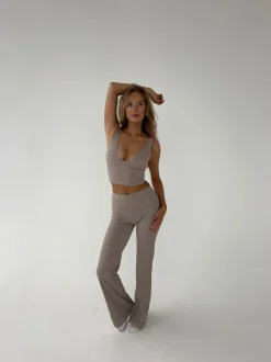Design By Si Essential flared pants - Ash Best