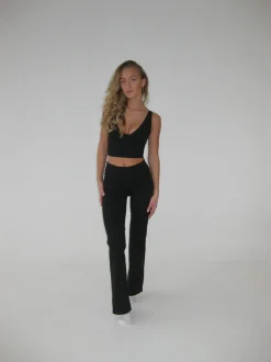 Design By Si Essential flared pants - Jet black Hot
