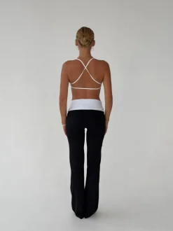 Design By Si Essential folded yoga pants - Jet black/cloud Hot