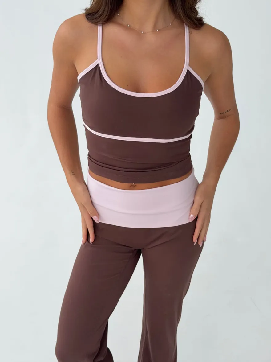 Design By Si Essential tank top - Espresso/candyfloss New