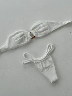Design By Si Eva bandeau bikini - Hvid Discount