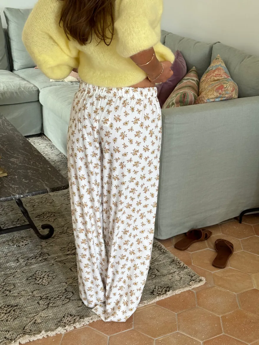 Design By Si Fannie bukser - Gule blomster Sale