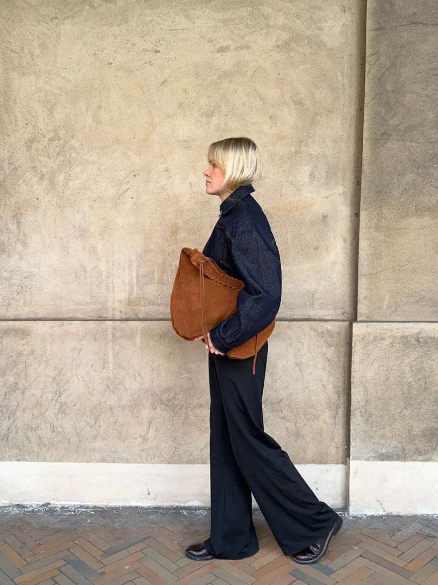Design By Si Fiala suede taske - Brun Clearance