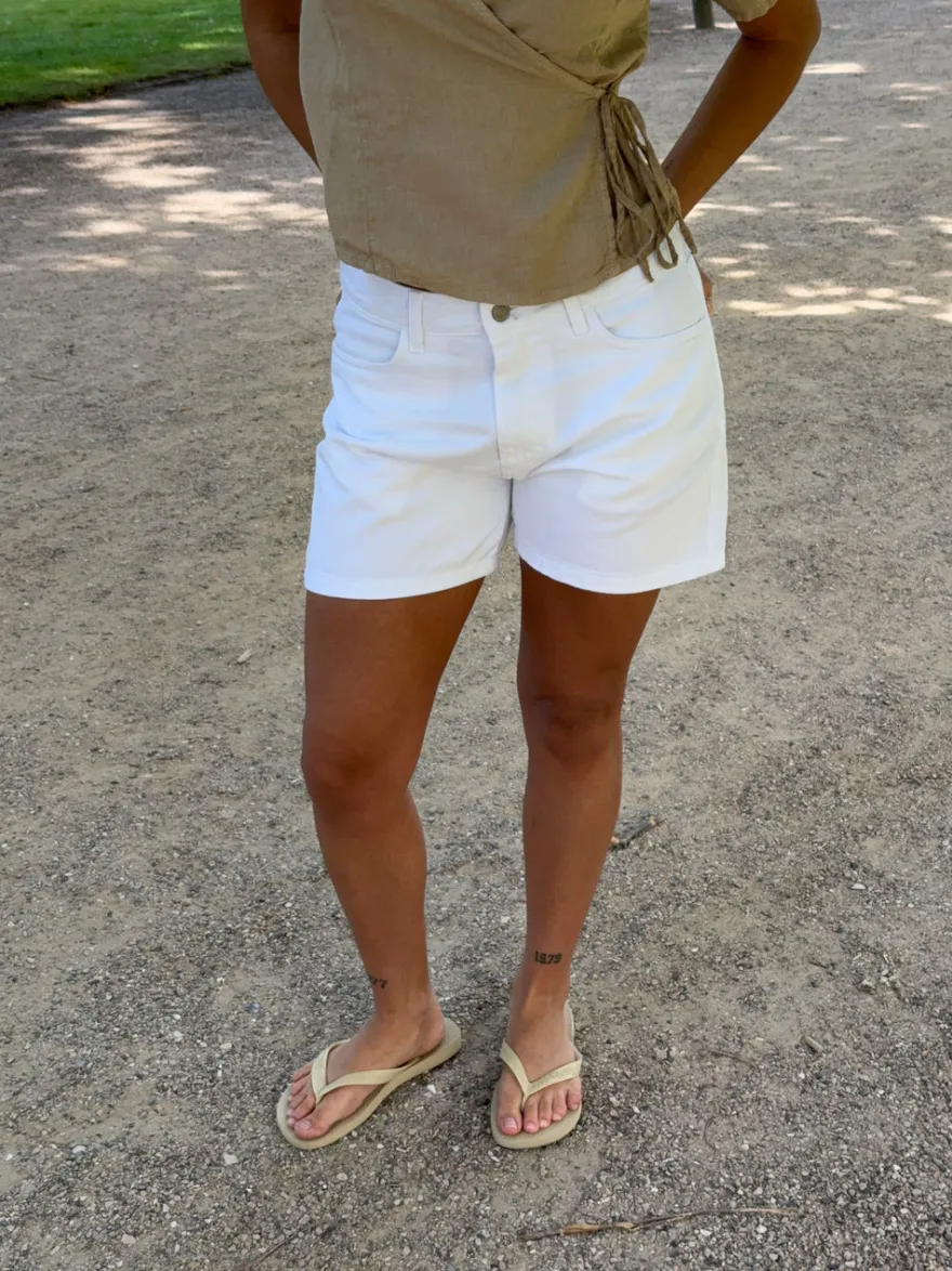 Design By Si Filine shorts - Hvid denim Online