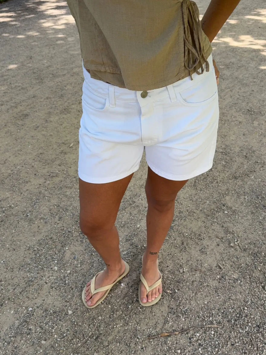 Design By Si Filine shorts - Hvid denim Online