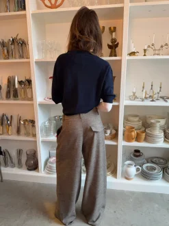 Design By Si Finnja suitbukser med lige ben - Grå Discount