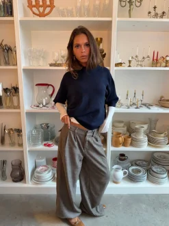 Design By Si Finnja suitbukser med lige ben - Grå Discount