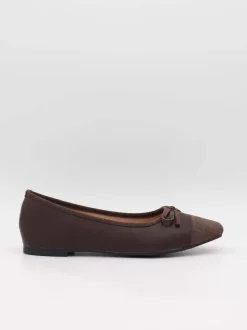 Design By Si Fione ballerinaer i ruskind - Brun