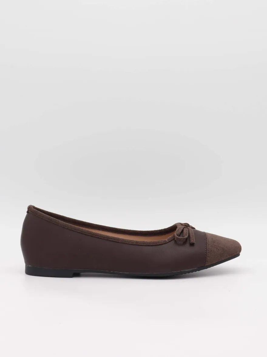 Design By Si Fione ballerinaer i ruskind - Brun