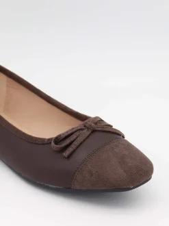 Design By Si Fione ballerinaer i ruskind - Brun