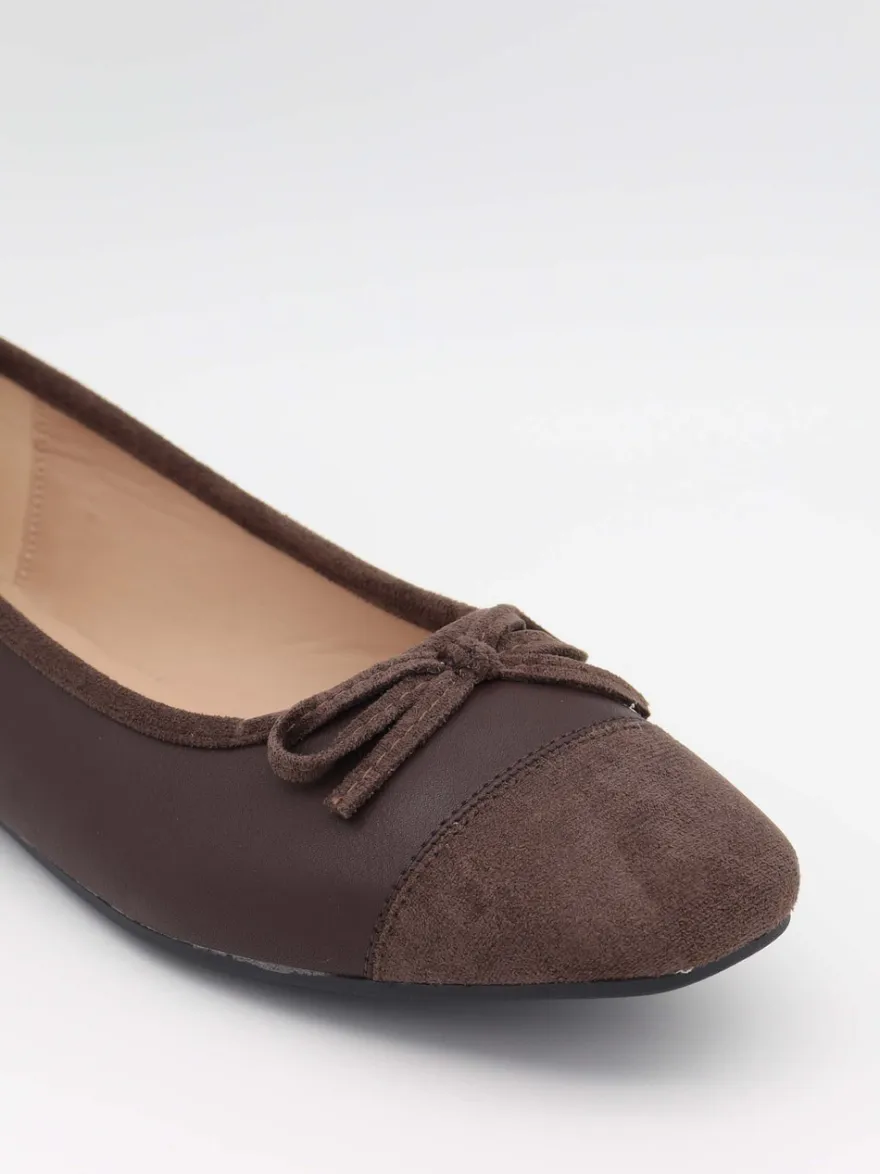 Design By Si Fione ballerinaer i ruskind - Brun