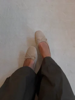 Design By Si Fione ballerinaer i ruskind - Beige Discount