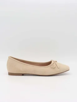 Design By Si Fione ballerinaer i ruskind - Beige Discount