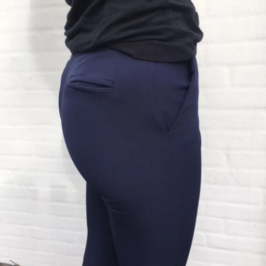 Design By Si Flare bukser navy med lommer Online