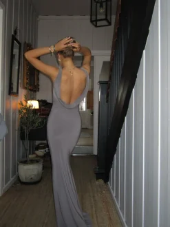 Design By Si Flora maxikjole - Taupe Sale