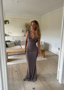 Design By Si Flora maxikjole - Taupe Sale
