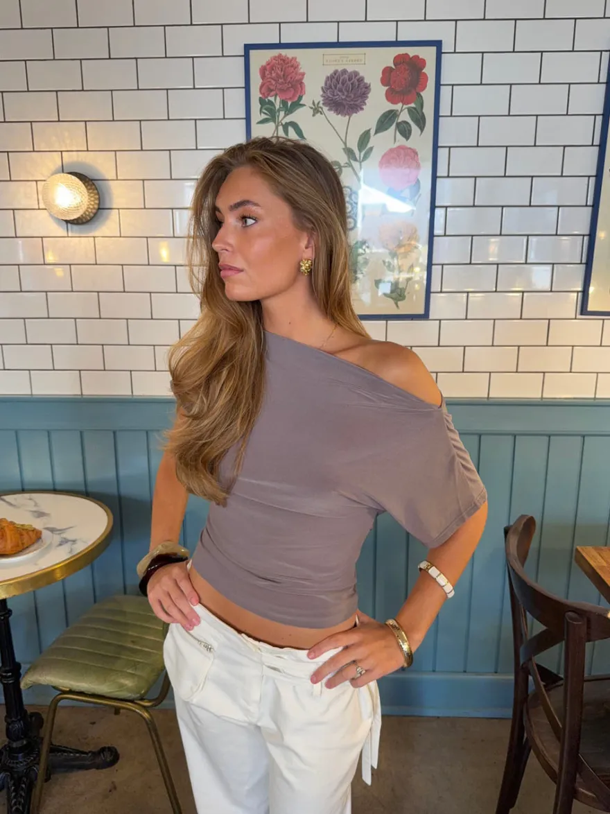 Design By Si Florine figursyet t-shirt - Taupe Online