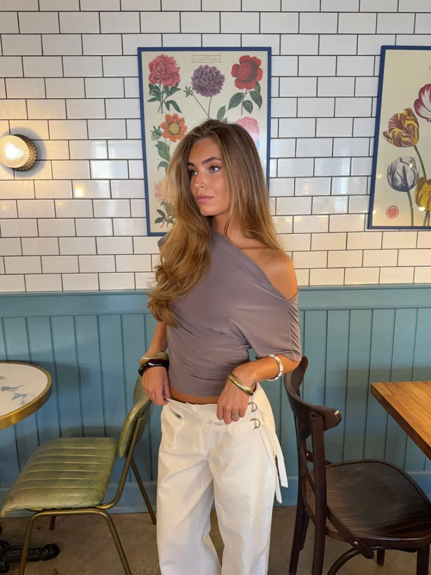 Design By Si Florine figursyet t-shirt - Taupe Online