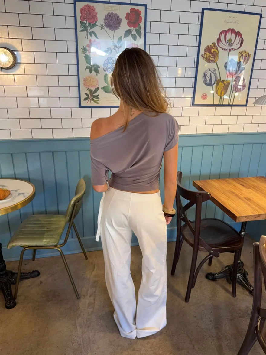 Design By Si Florine figursyet t-shirt - Taupe Online
