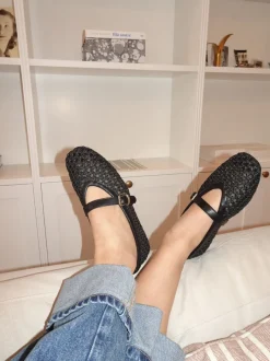 Design By Si Flotana ballerina - Sort Outlet