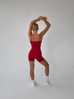 Design By Si Folded essential shorts - Cherry Hot