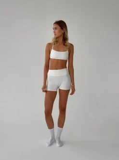 Design By Si Folded essential shorts - Marshmallow Outlet