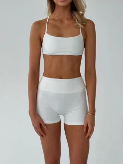Design By Si Folded essential shorts - Marshmallow Outlet