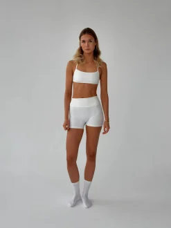 Design By Si Folded essential shorts - Marshmallow Outlet