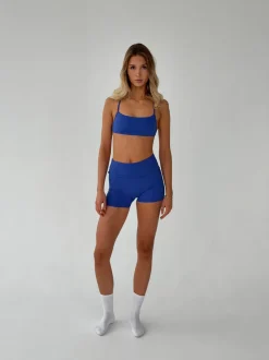 Design By Si Folded essential shorts - Royal blue Clearance