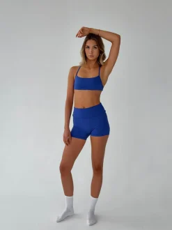 Design By Si Folded essential shorts - Royal blue Clearance
