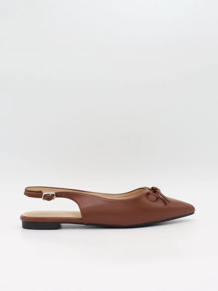 Design By Si Folina ballerina med sløje - Brun