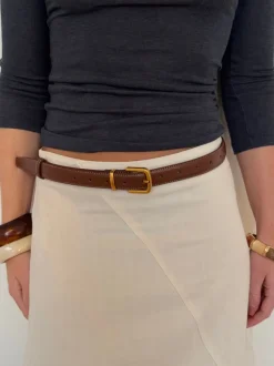 Design By Si Forge bælte - Brun/guld Online