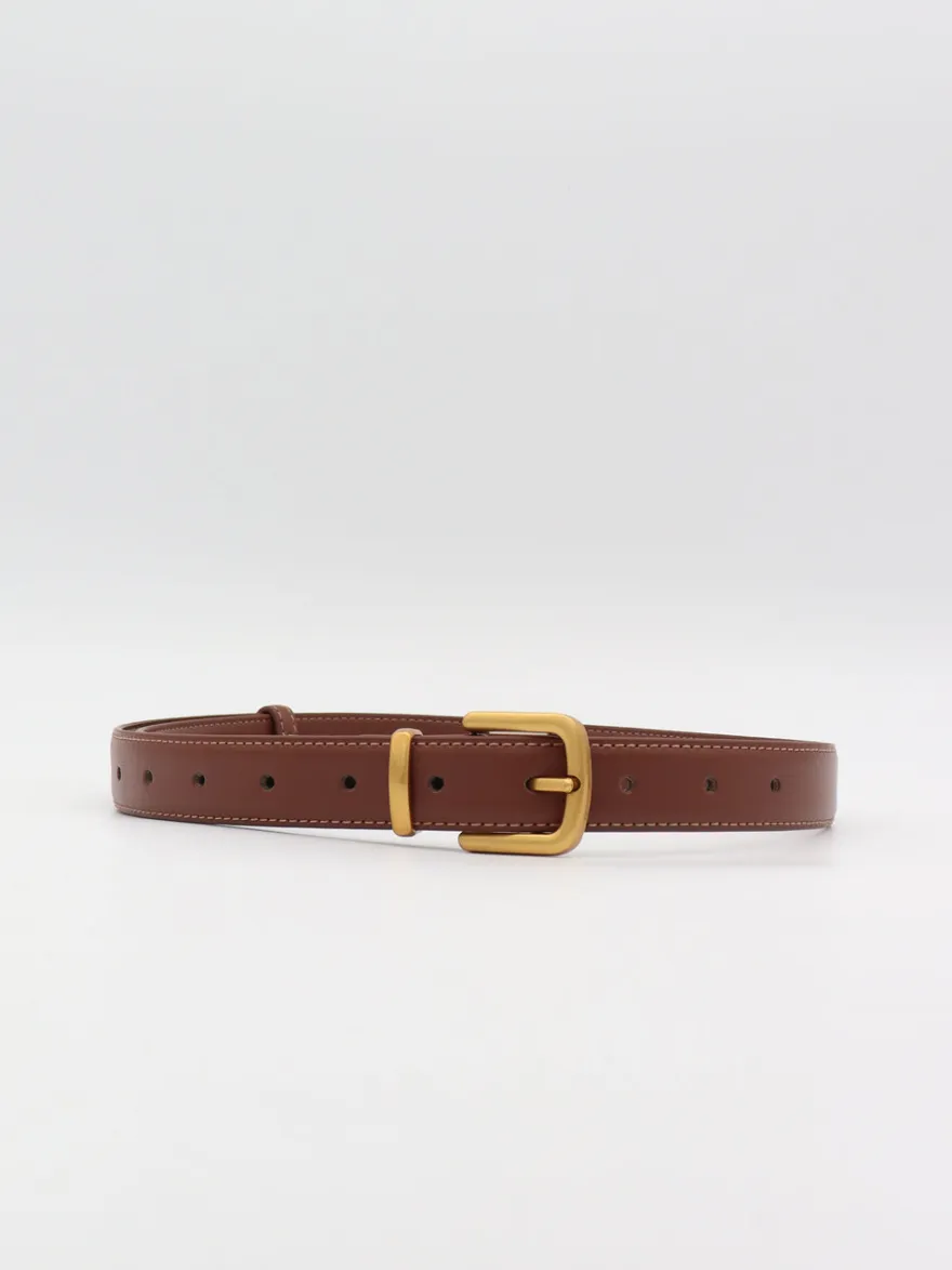 Design By Si Forge bælte - Brun/guld Online