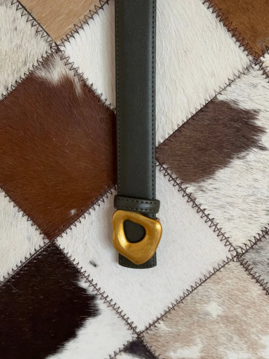 Design By Si Forma bælte - Grøn/guld Outlet