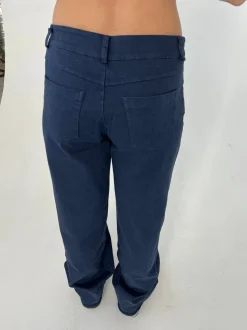 Design By Si Gabardin jacquard jeans - Navy Sale