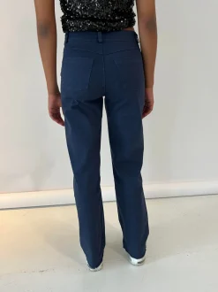 Design By Si Gabardin jacquard jeans - Navy Sale