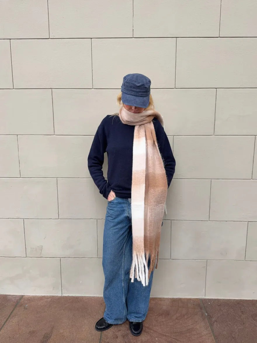 Design By Si Gale tørklæde - Hvid/beige Sale