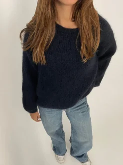 Design By Si Genevieve striktrøje - Navy Sale